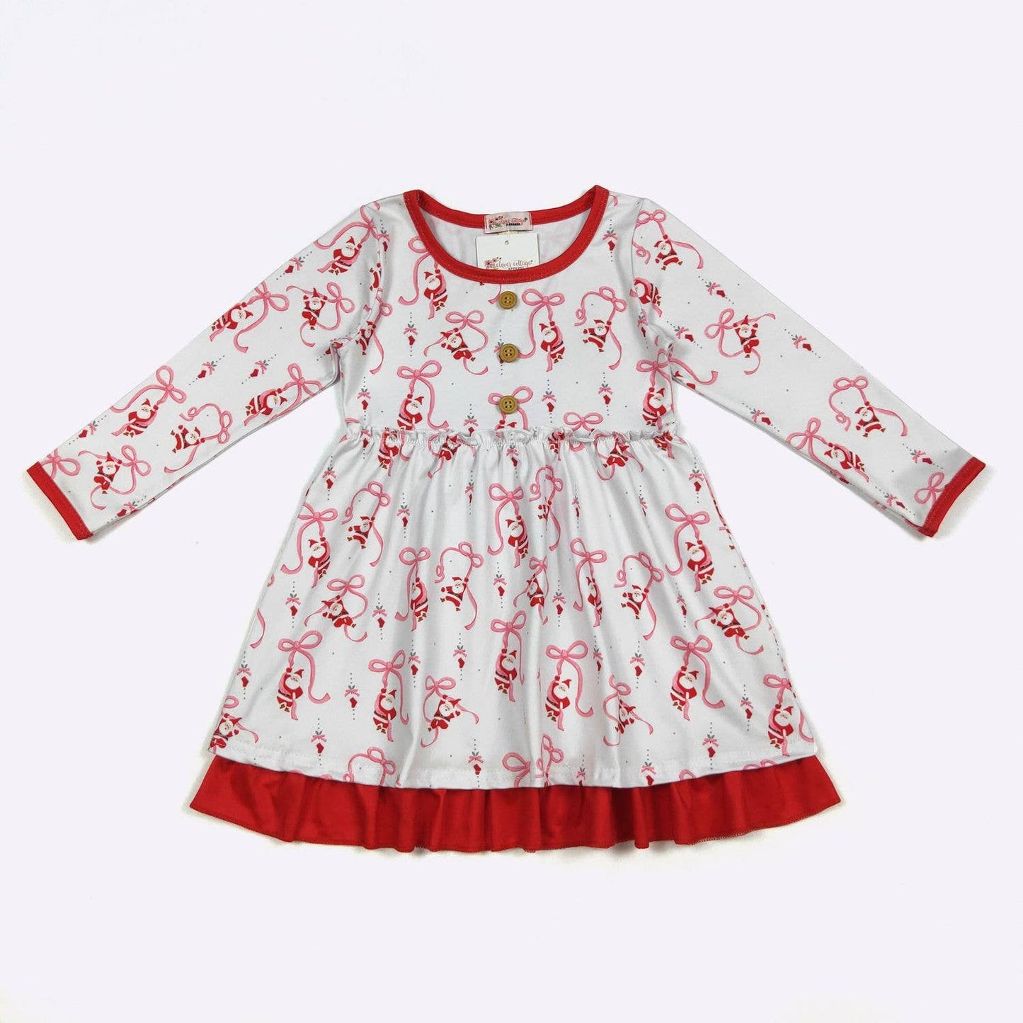 Ribbon Santa Girls Dress