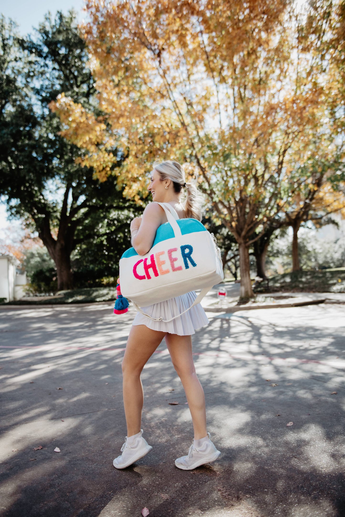 Aqua "Cheer" Weekender Duffle Bag