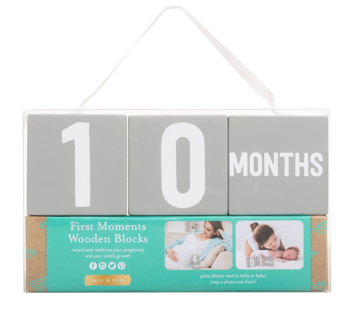 Wooden Milestone Age Blocks Photo Prop