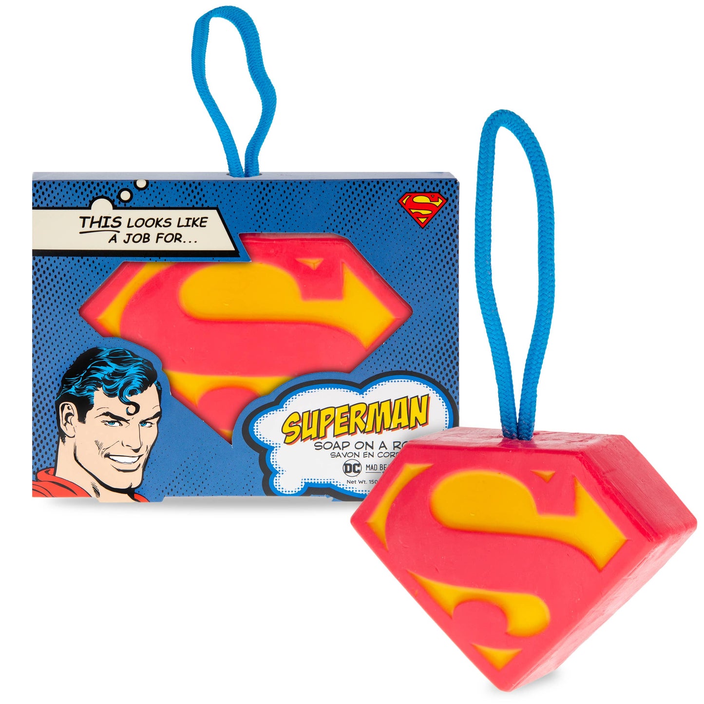 Superman Soap on a rope
