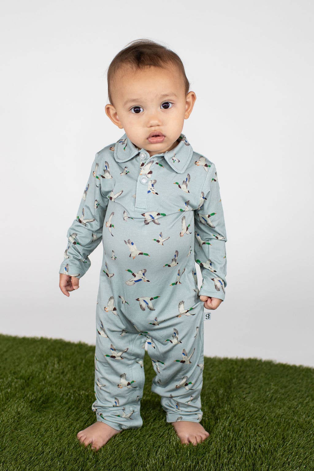 Mallards / Ducks - Long Sleeve Polo Romper