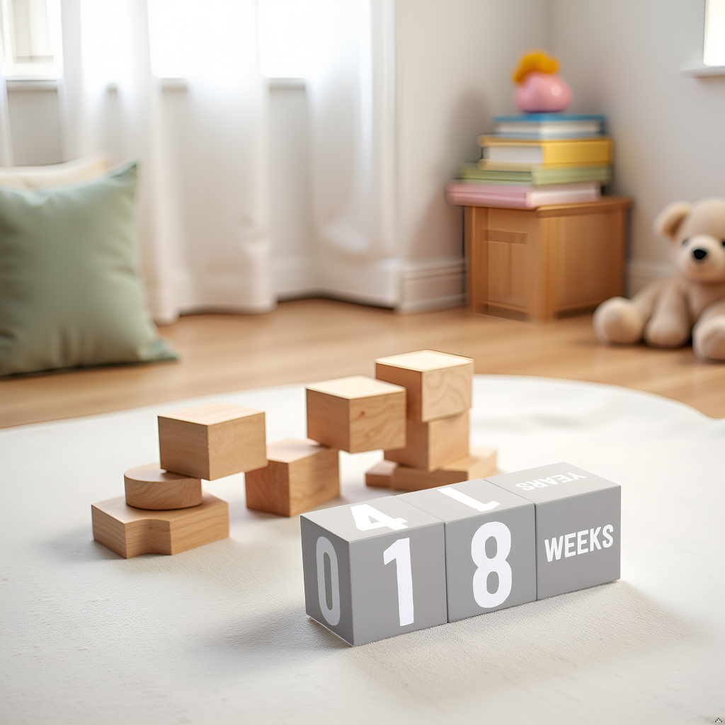 Wooden Milestone Age Blocks Photo Prop