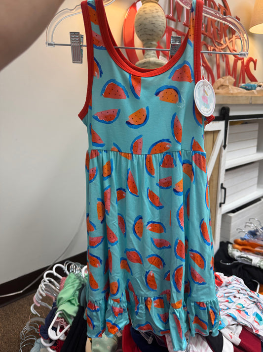 Watermelon Bamboo Dress Sweet Bay 5/6