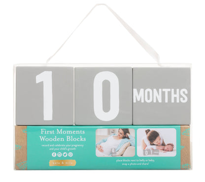 Wooden Milestone Age Blocks Photo Prop