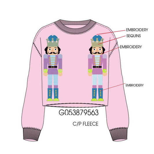 Sequin Nutcrackers Sweatshirt - TWEEN GIRLS
