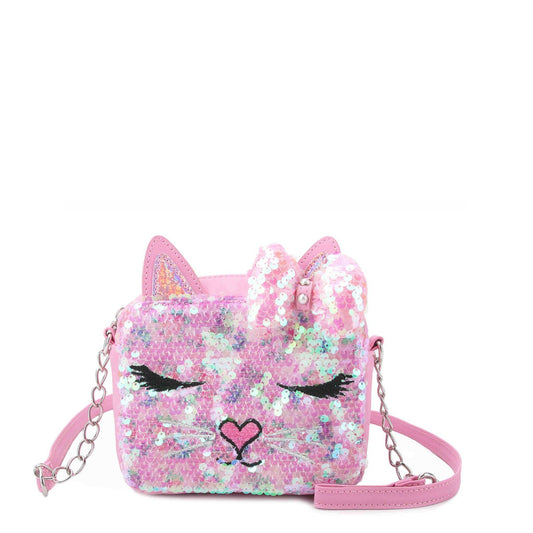 Miss Bella Kitty Cat Sequin Crossbody