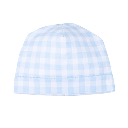 Baby Checks Hat - Blue
