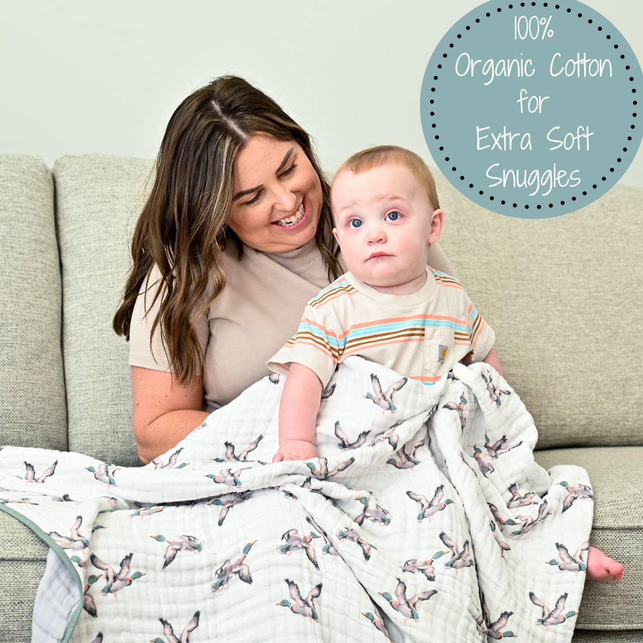 Quackin'up Baby Toddler Muslin Blanket