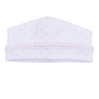 Gingham Dots Hat - Pink