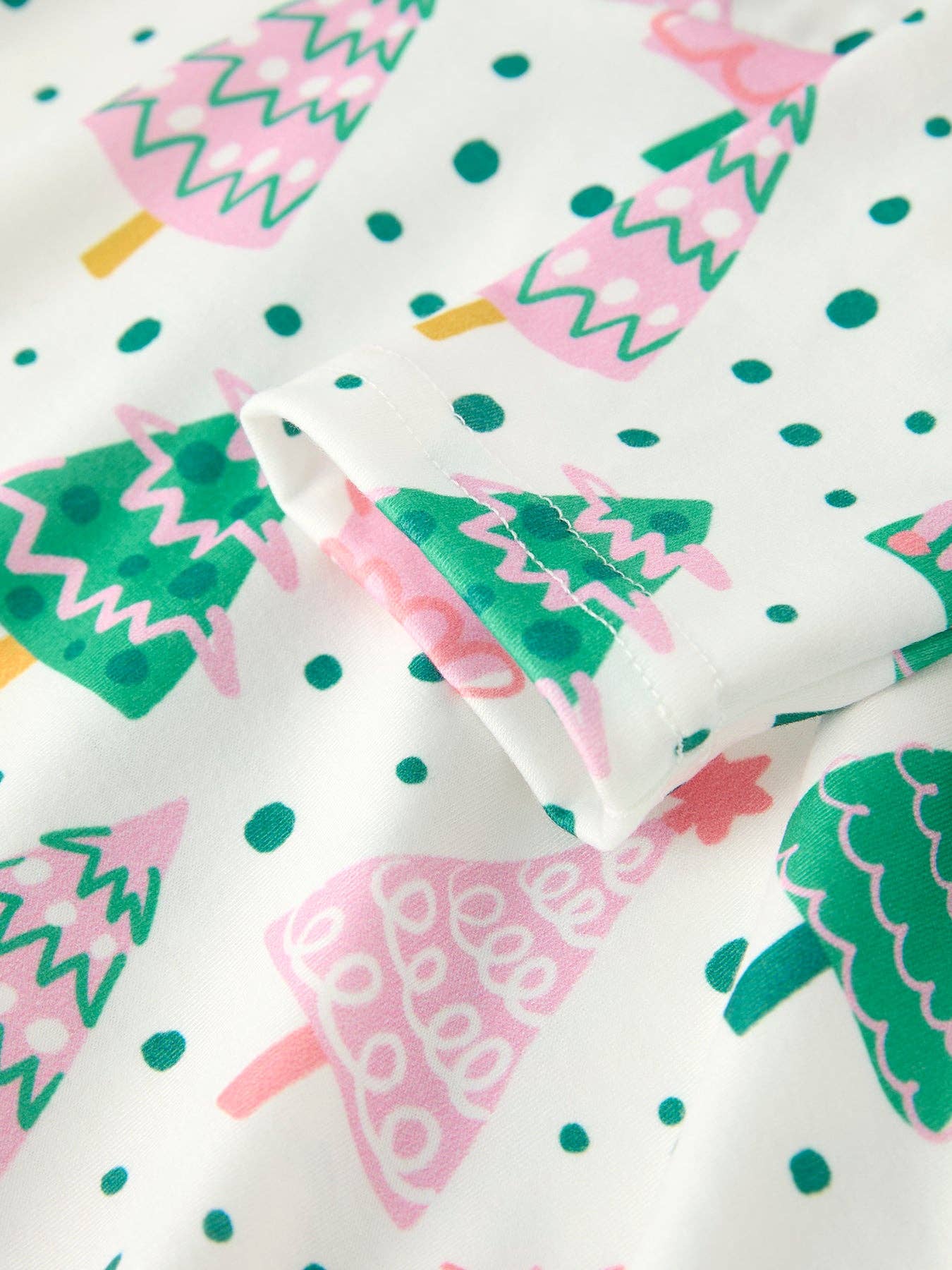 Cute Holiday Dress with Christmas Tree and Snow Prints