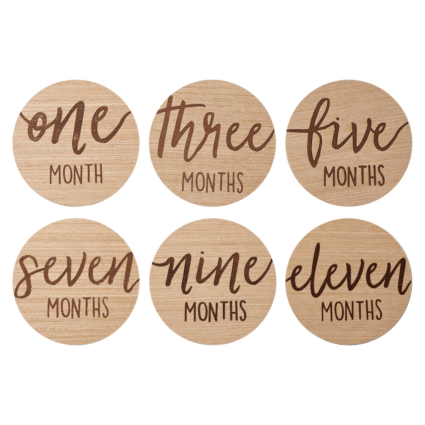 Baby Wooden Milestone Markers, Photo Prop, Neutral