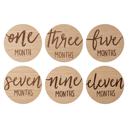 Baby Wooden Milestone Markers, Photo Prop, Neutral