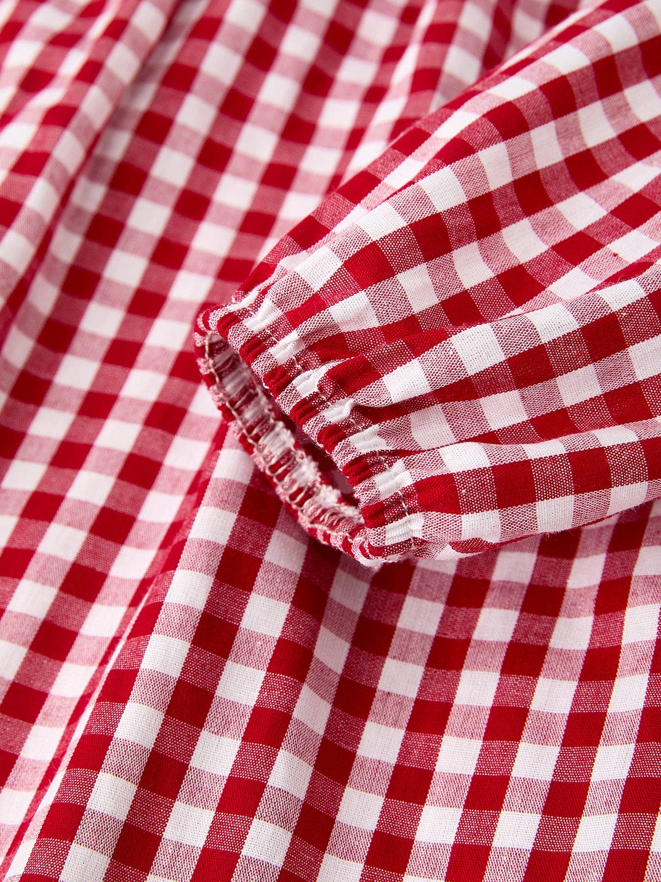 Christmas Embroidered Christmas Tree Plaid Girls Dress