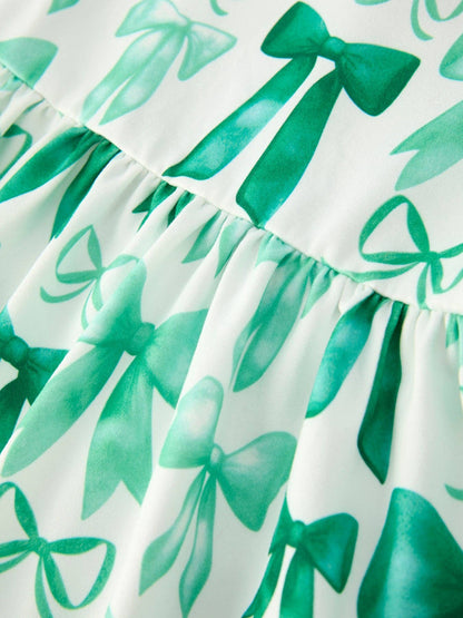 St. Patrick's Day Bow Top and Ruffled Leggings Girls Set