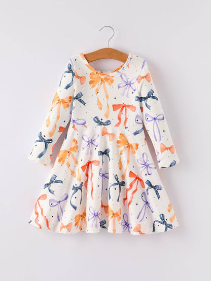 Halloween Bow Spring and Summer Girls Dress