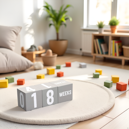 Wooden Milestone Age Blocks Photo Prop