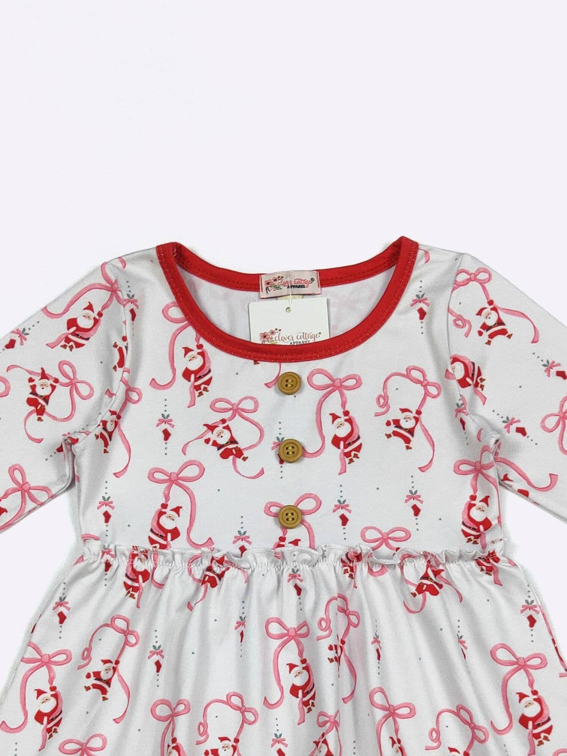 Ribbon Santa Girls Dress