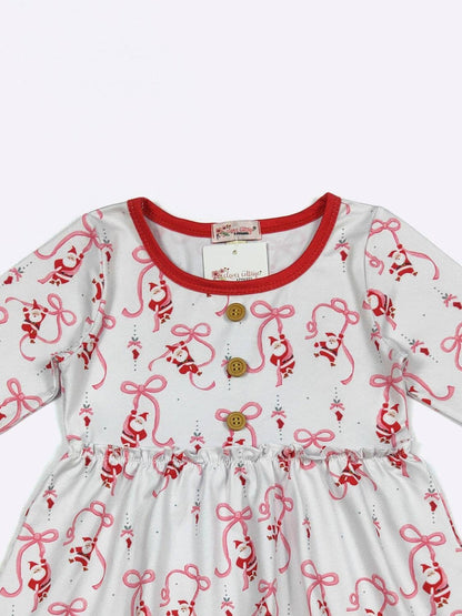 Ribbon Santa Girls Dress