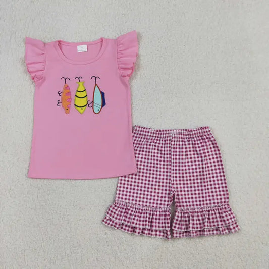 Fishing Embroidered Girls Set