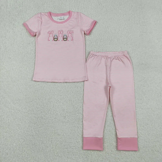 Embroidered Pink Bunny Loungewear