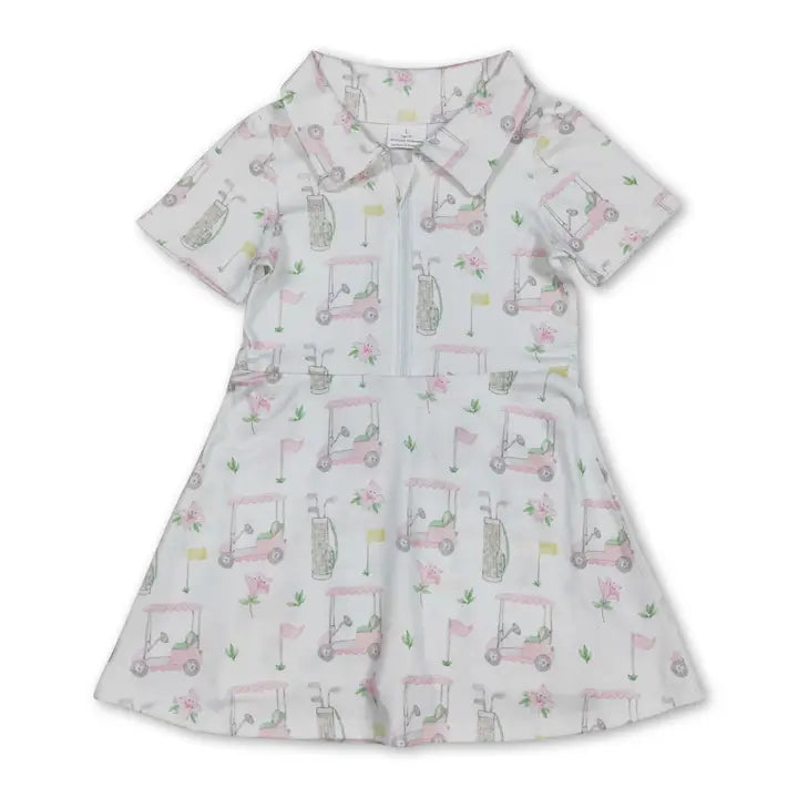 Pink Golf-cart Athletic Dress