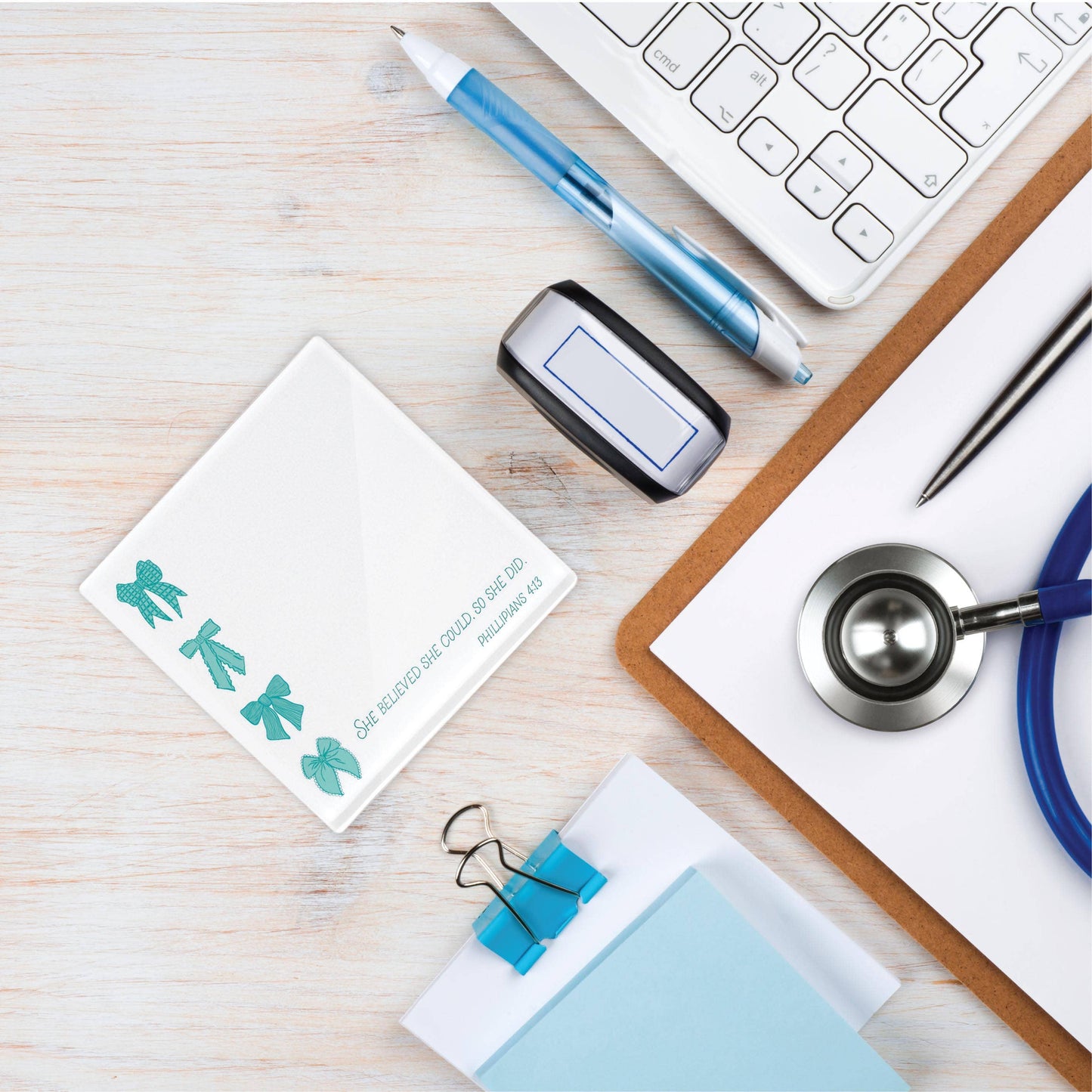 Stocking Stuffers,Blue Bows She Believed She Could Dry Erase