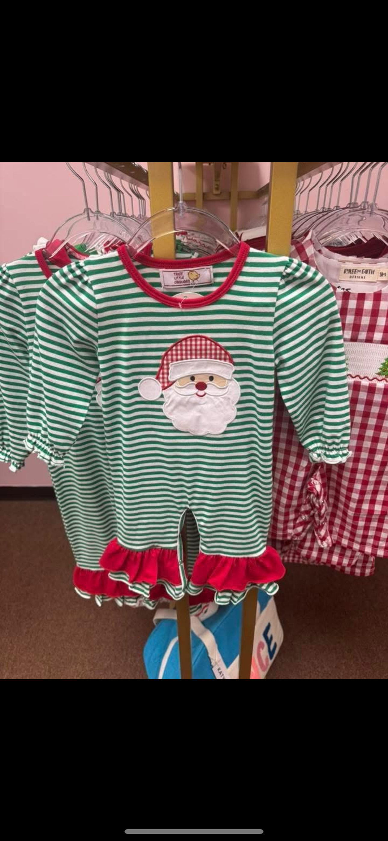 Santa Appliqué Romper 3/6m
