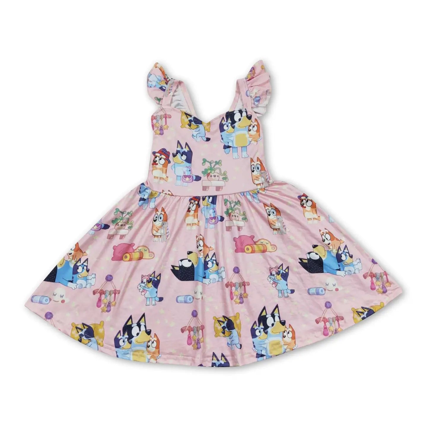 Blue Dog Baby Sister Dress