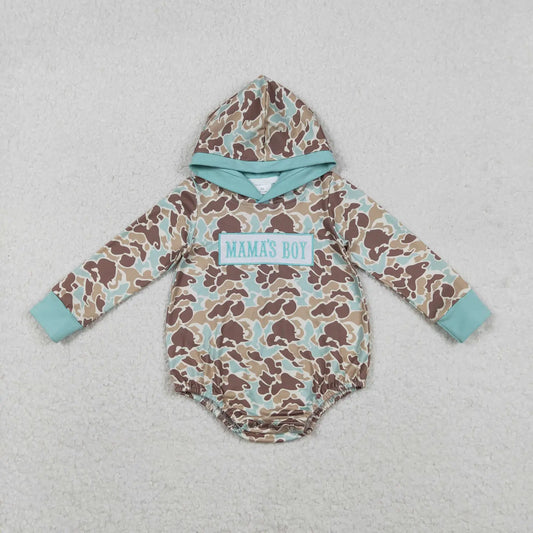 Aqua Camo Bubble Embroidered