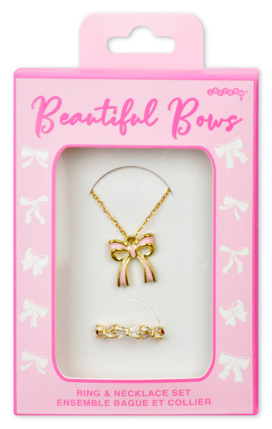 BEAUTIFUL BOWS RING & NECKLACE SET