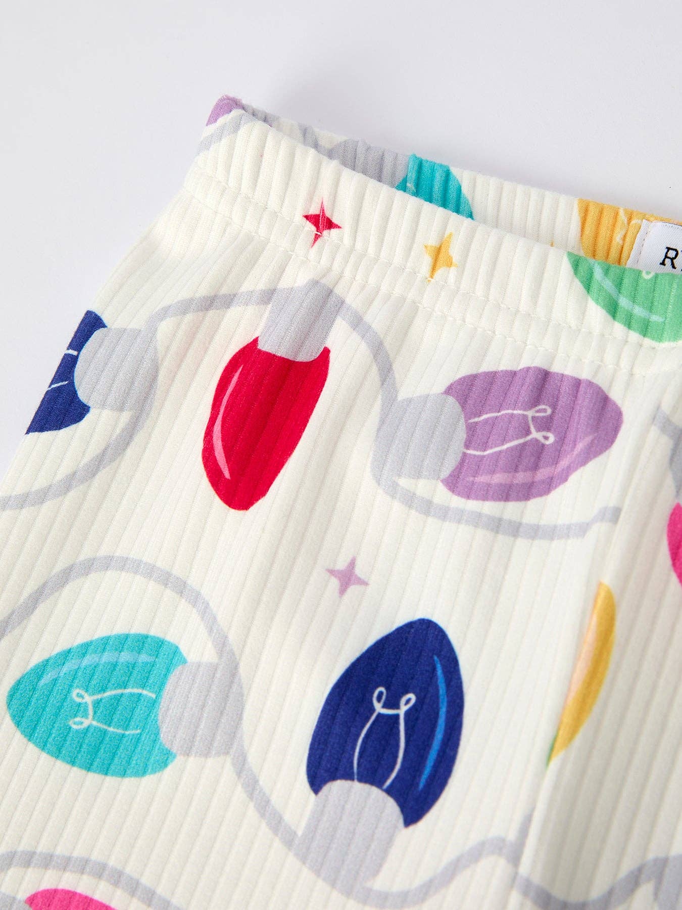 Christmas Girls  Colorful Light Bulb Baby Pajama Set: Fun and Cozy