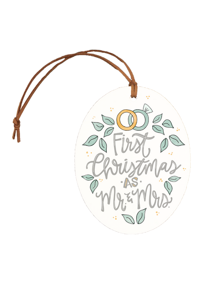 Wedding Ornament, Christmas Ornament, First Christmas
