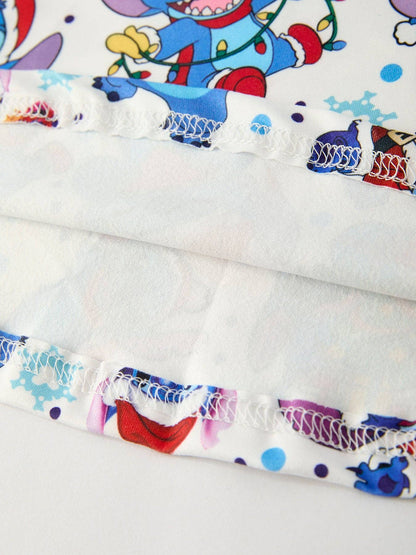 Cute Christmas Tree Character Print Girls Dress