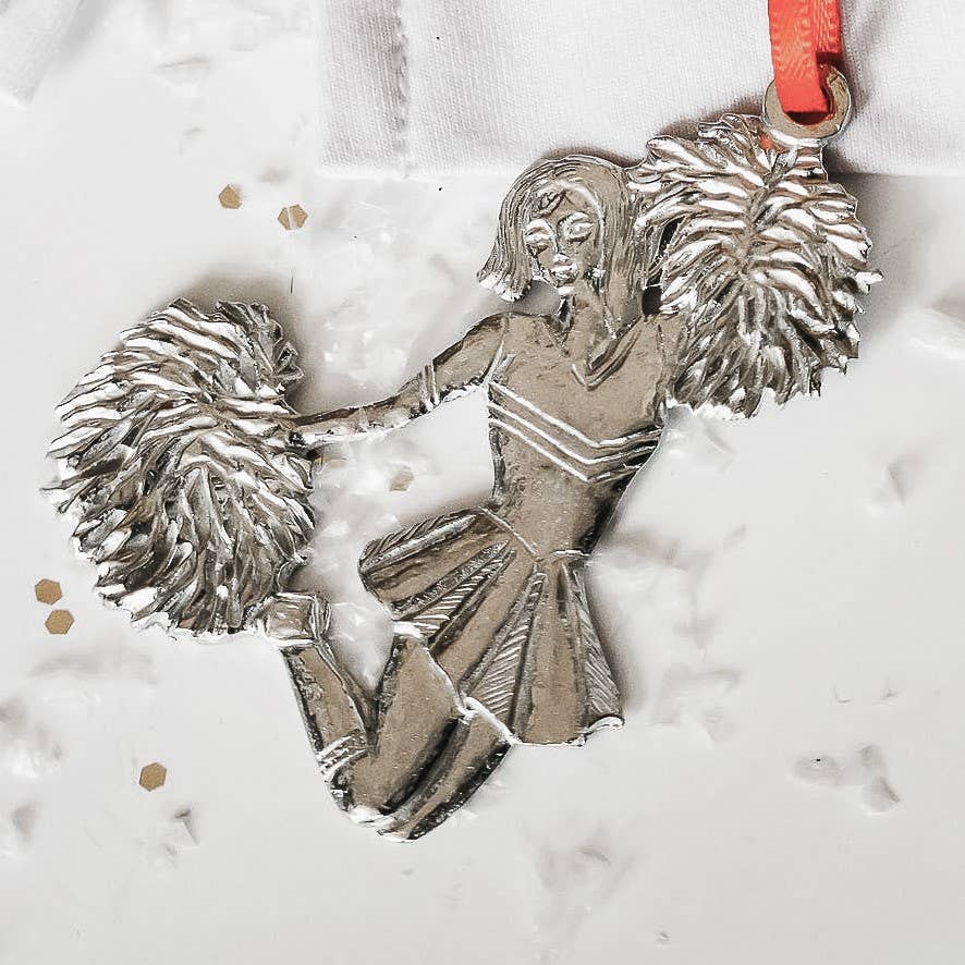 Handmade Athlete Christmas Ornament - Cheerleader Jumping