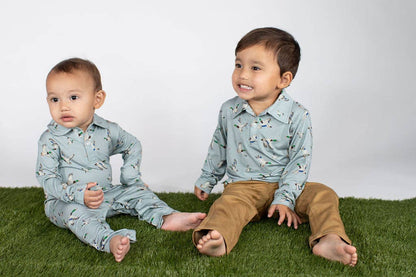 Mallards / Ducks - Long Sleeve Polo Romper