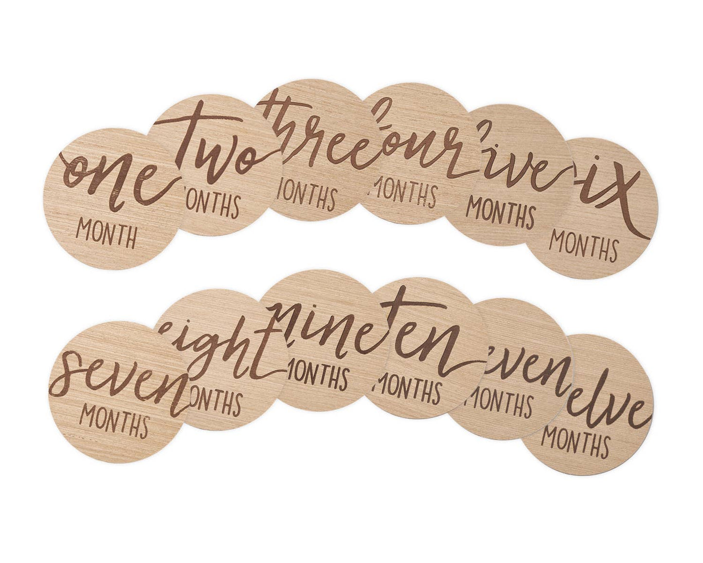 Baby Wooden Milestone Markers, Photo Prop, Neutral